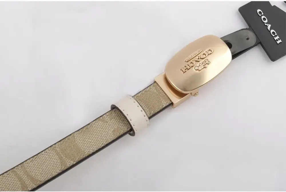 Thắt Lưng Coach Signature Buckle Belt 'Beige' CP367-IMDQC - Ảnh 4