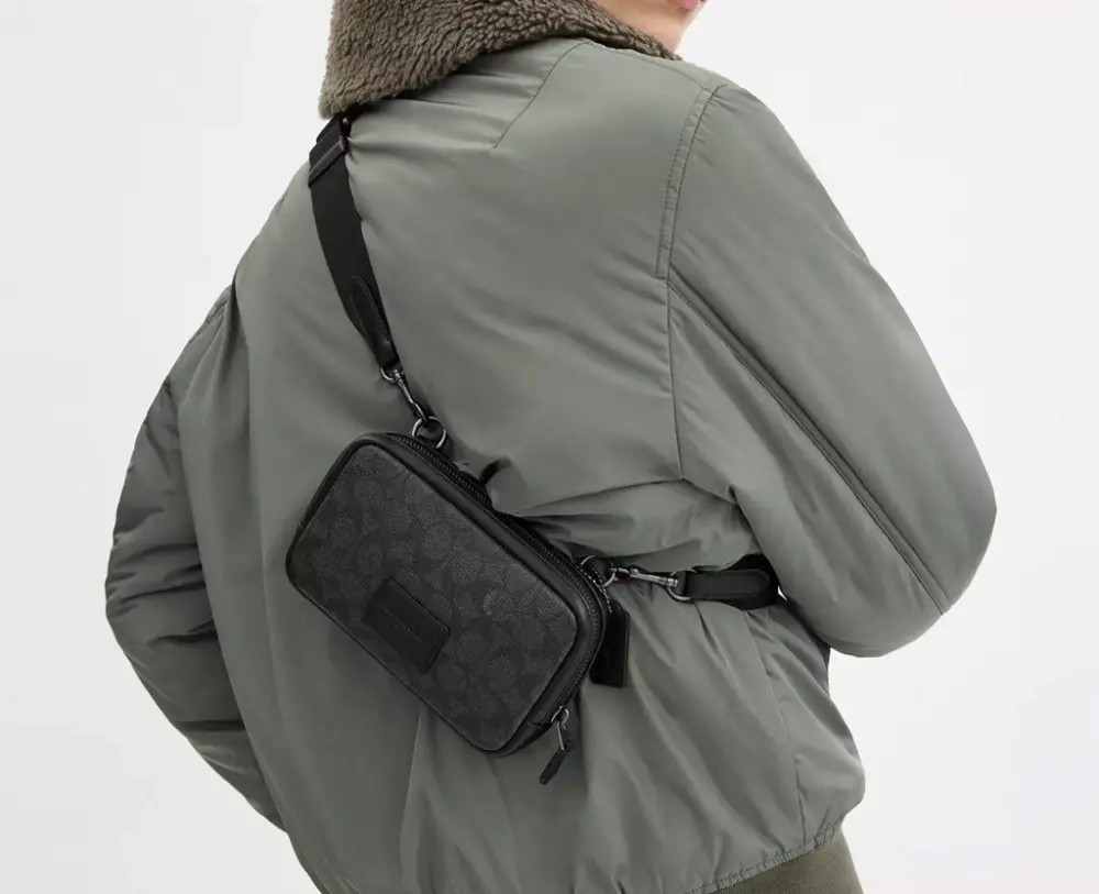 Alternative view of Túi Coach Carrier Calfskin Crossbody Bag 'Black' CW346-QBMI5
