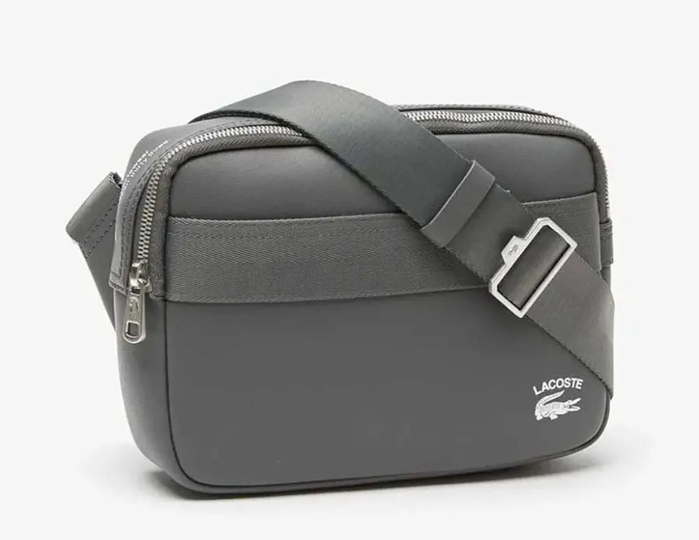 Túi Lacoste Leather Printed Messenger ‘Gray’ NH4018PN-J37 - Ảnh 3