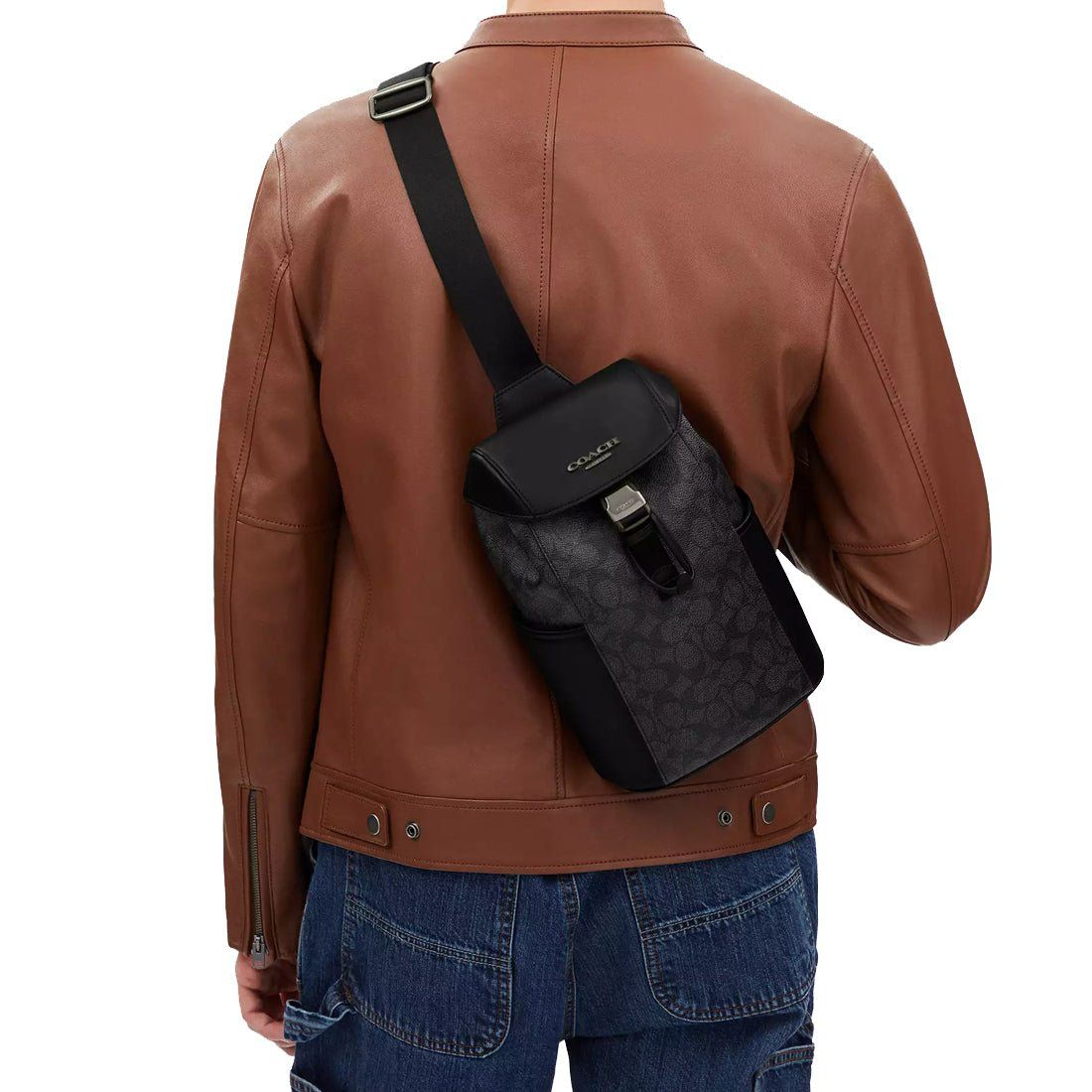 Alternative view of Túi Coach Racer Pack Bag 'Black' CT712-QBMI5