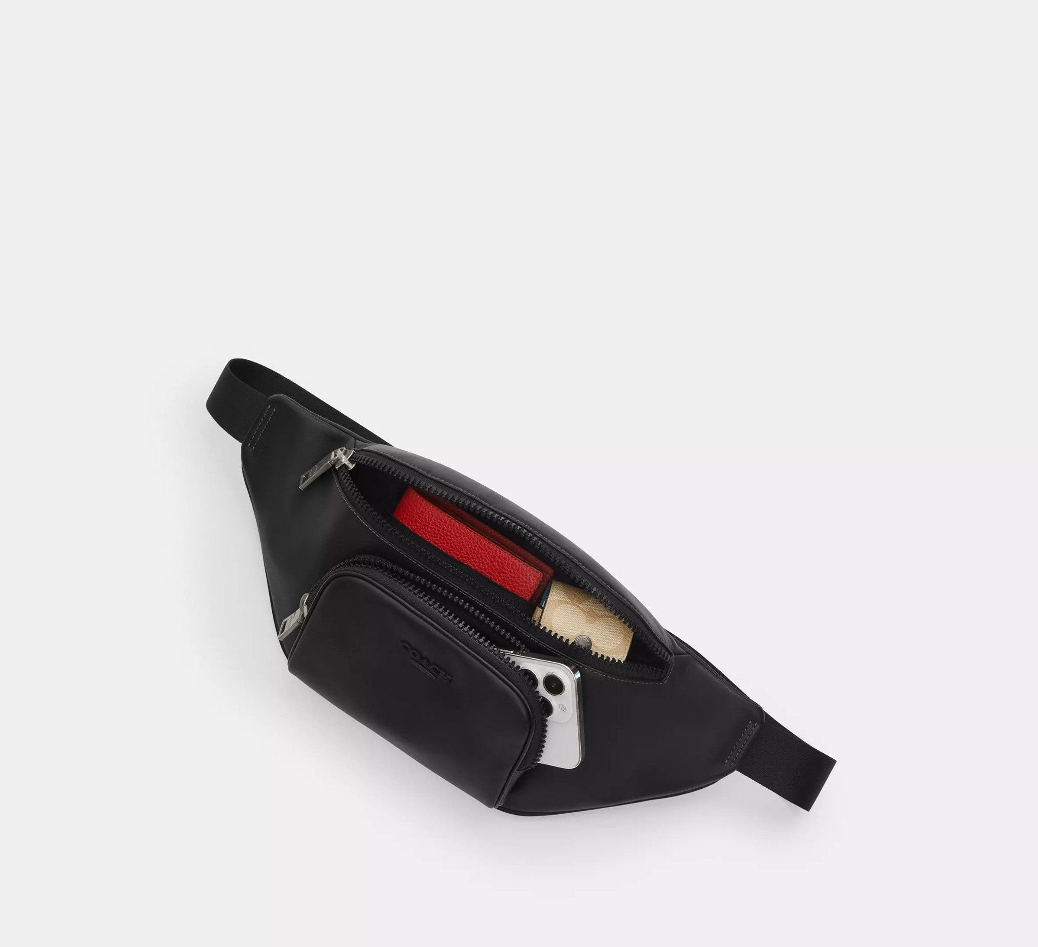 Túi Coach Racer Belt Bag ‘Black’ CT714-QBMI5 - Ảnh 3