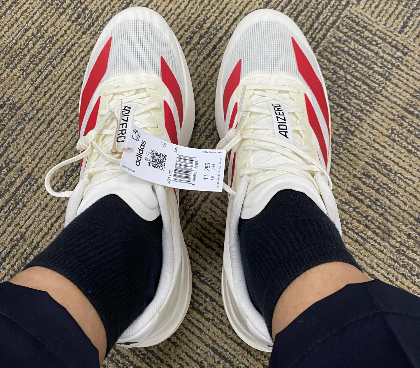 Giày Adidas Adizero EVO SL ‘Off White Better Scarlet’ JS1182 - Ảnh 3