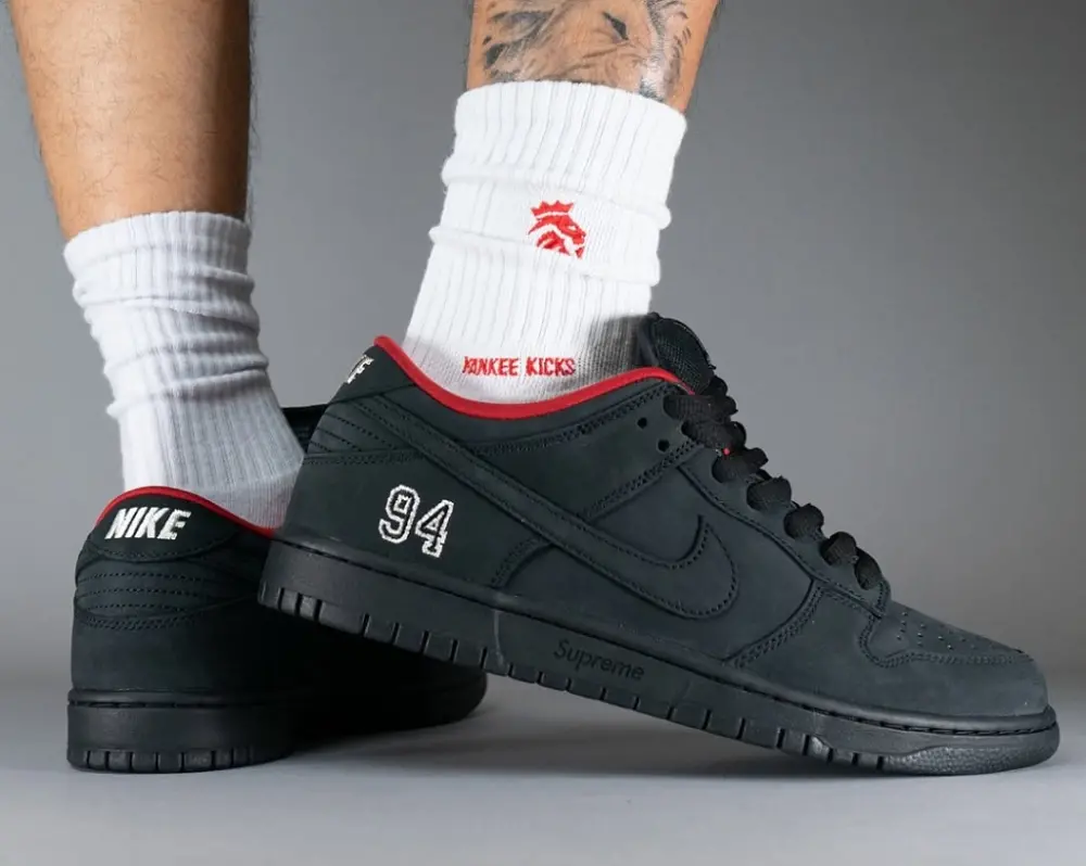 Giày Nike SB Dunk Low 'Supreme 94 Black' HQ8487-001 - Ảnh 5