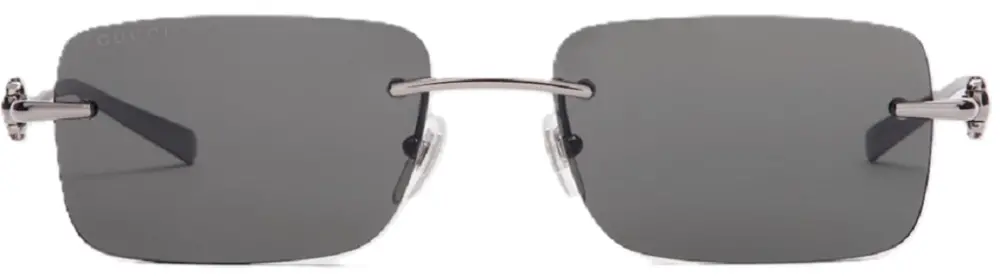 Kính Gucci Rectangular Frame Sunglasses 'Silver Grey' 797456-I3330-8112