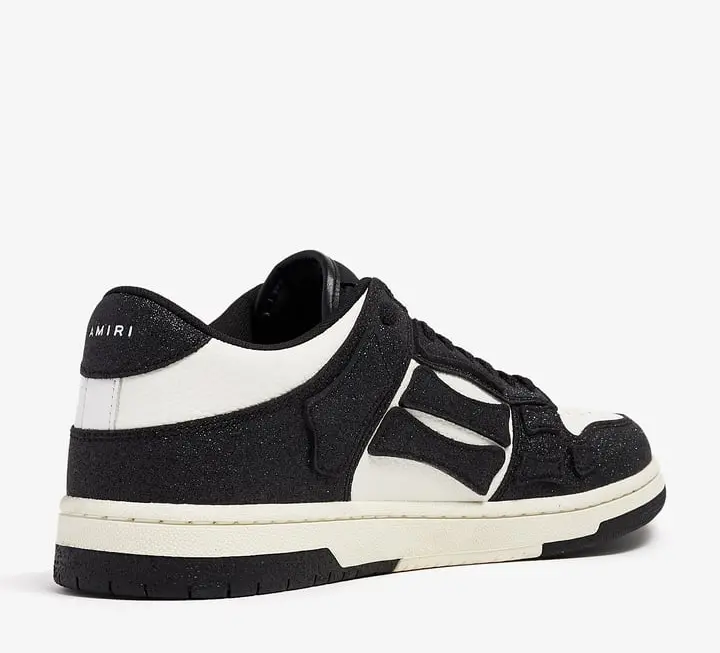 Giày Amiri Skel Top Low Shimmer ‘Black White’ AWFOSR1037-002 - Ảnh 4