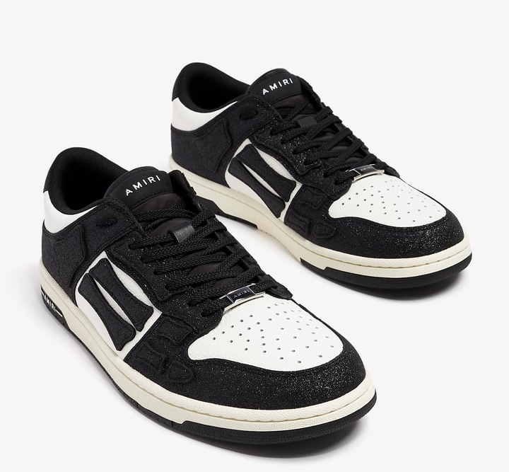 Giày Amiri Skel Top Low Shimmer ‘Black White’ AWFOSR1037-002 - Ảnh 3