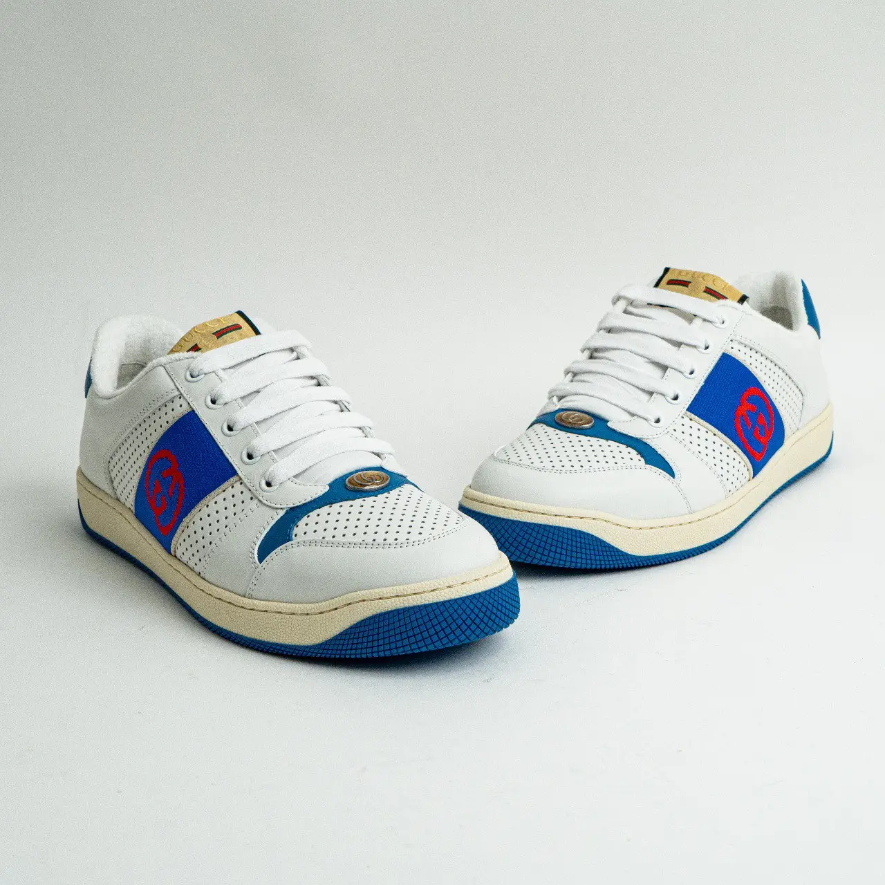 Giày Gucci Screener Interlocking G ‘White Blue’ 765054-AACV8-9055 - Ảnh 4