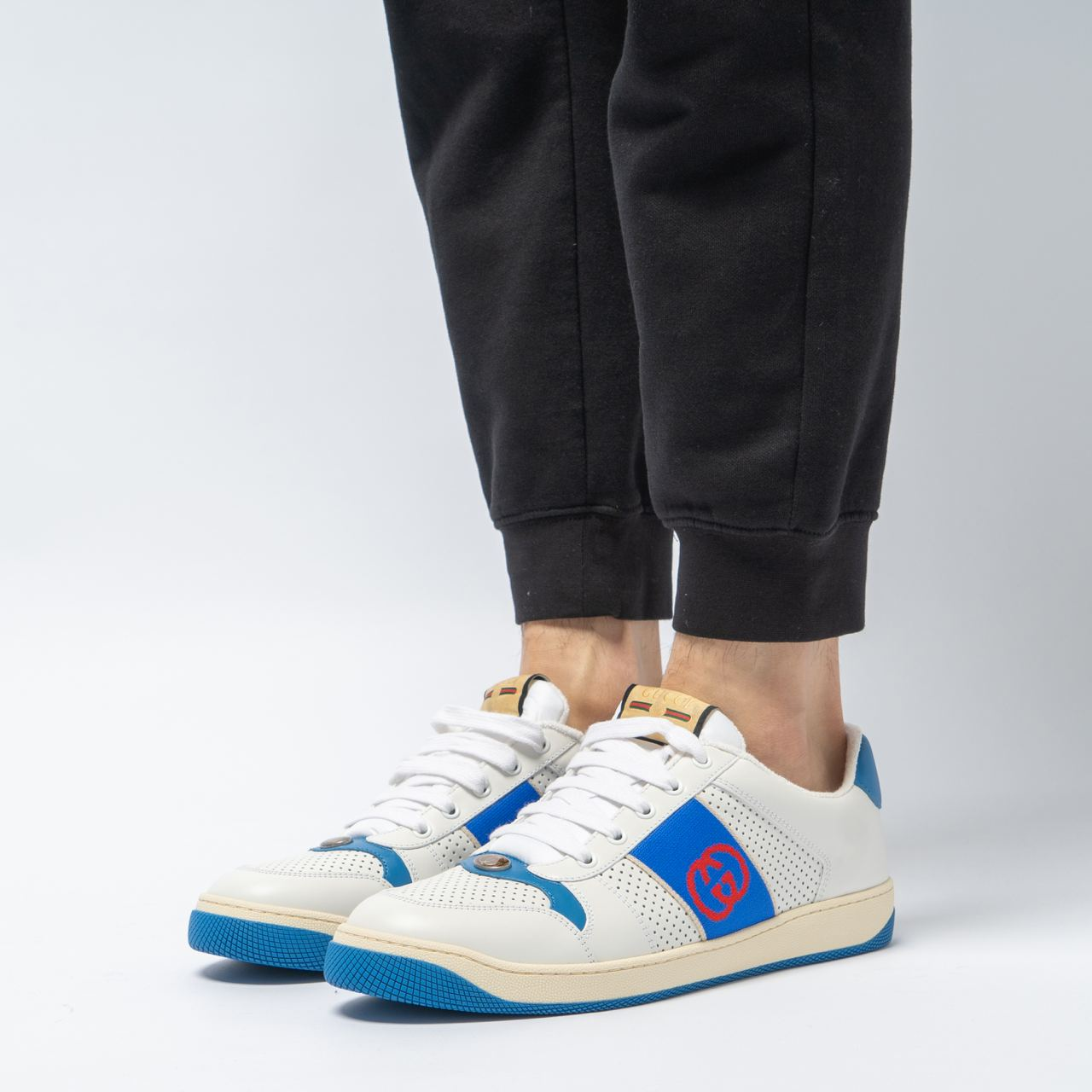 Giày Gucci Screener Interlocking G ‘White Blue’ 765054-AACV8-9055 - Ảnh 3