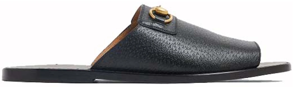 Dép Gucci Horsebit Leather Flat Slides ‘Black’ 723624-18A00-1000