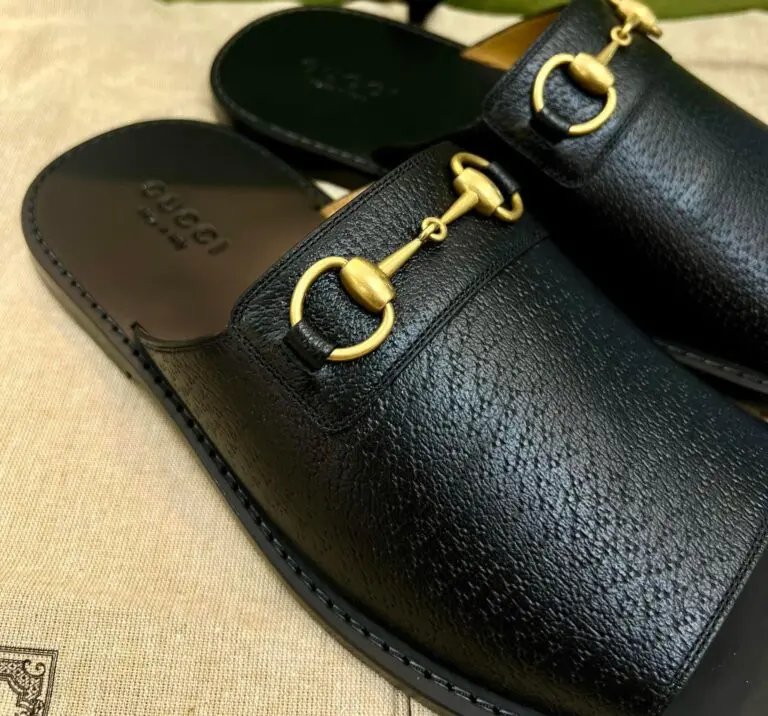 Dép Gucci Horsebit Leather Flat Slides ‘Black’ 723624-18A00-1000 - Ảnh 3