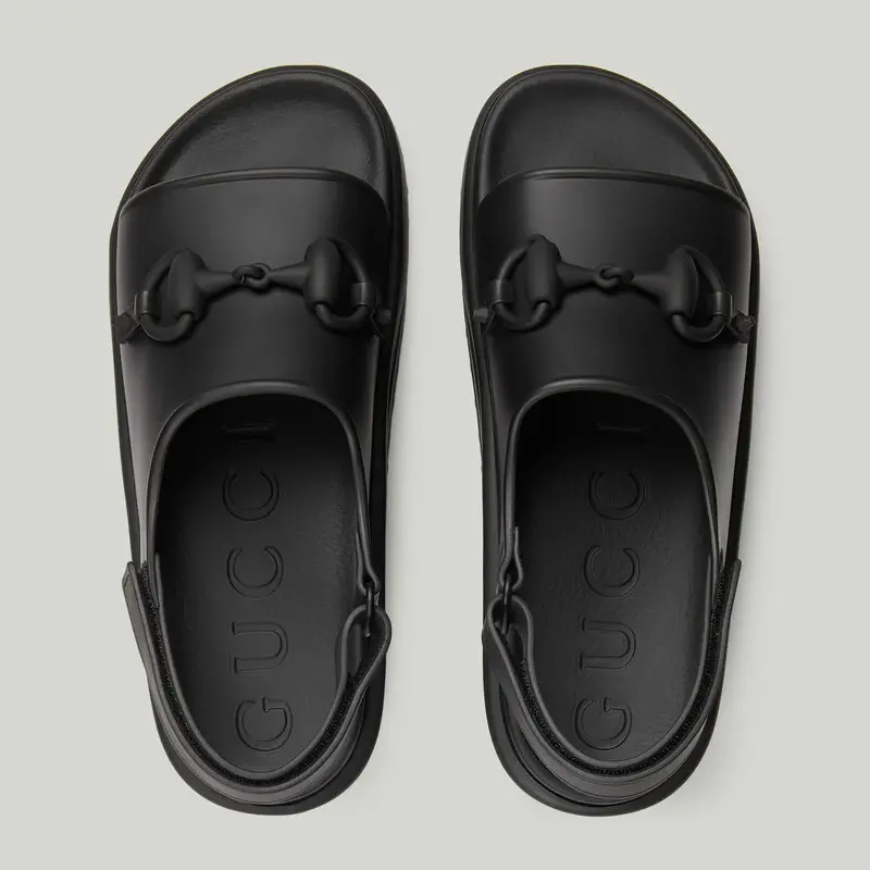 Dép Gucci Horsebit Flatform Sandal ‘Black’ 747752-JAAC9-1000 - Ảnh 3