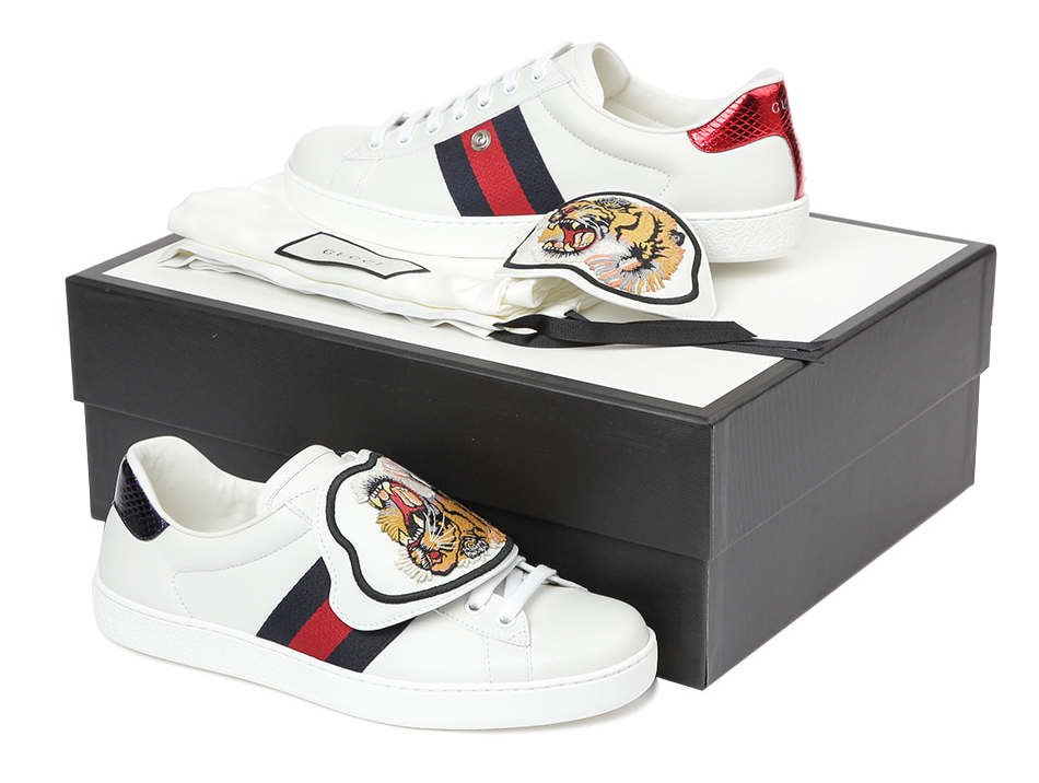 Giày Gucci New Ace ‘Tiger Strap’ 477102-DOP80-9182 - Ảnh 2
