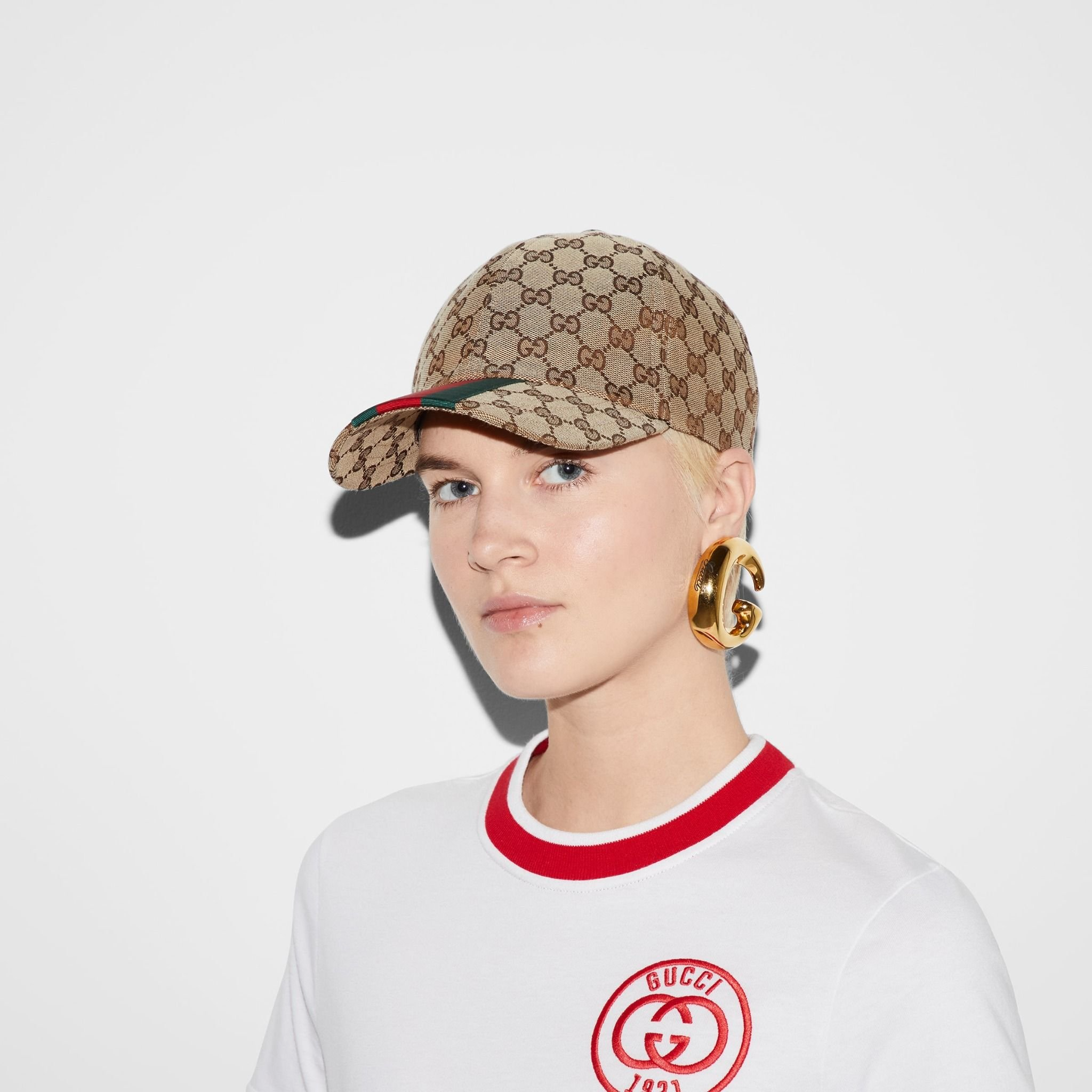 Mũ Gucci Original Gg Baseball Hat ‘Beige’ 789016-4HBA8-9784 - Ảnh 4