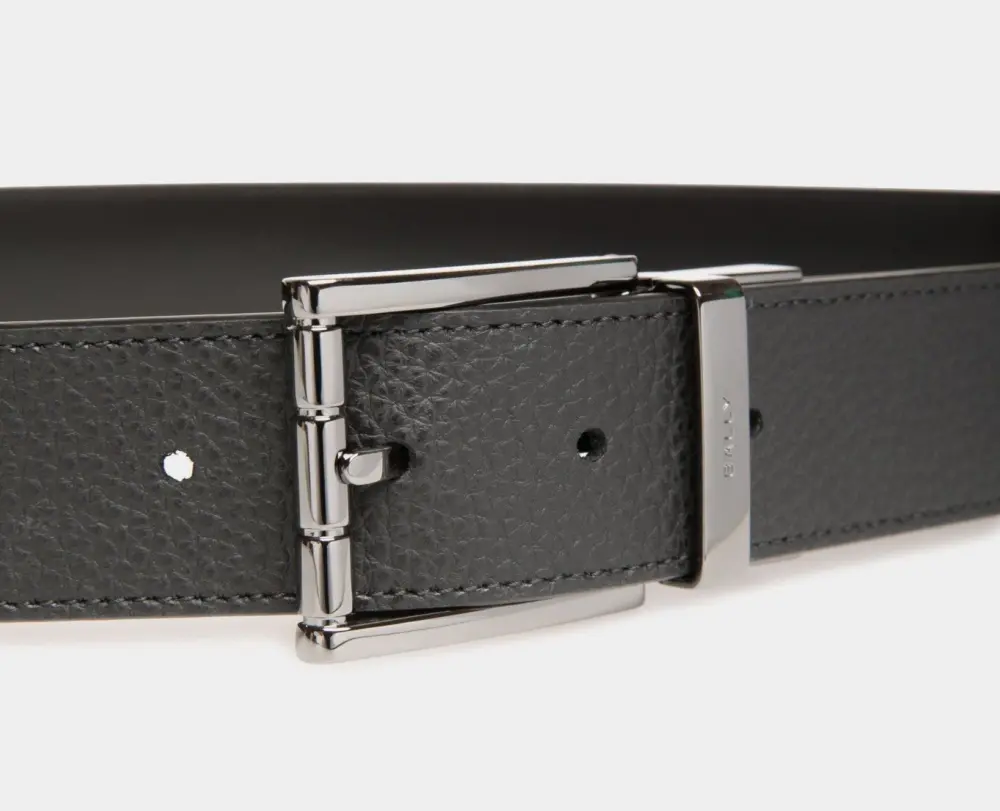 Thắt Lưng Bally Astory 35mm Reversible Belt ‘Black’ 6310602 - Ảnh 3