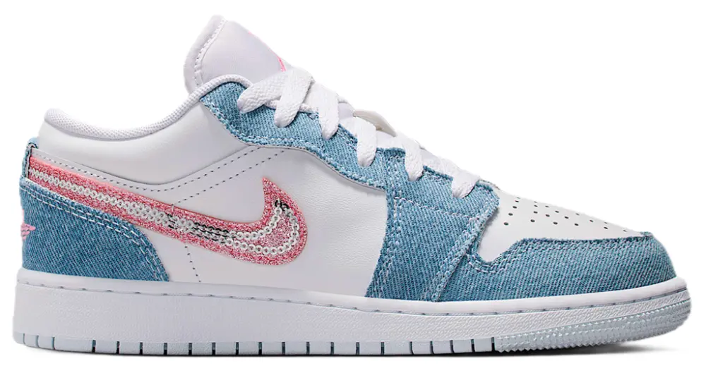 Giày Nike Air Jordan 1 Low SE GS ‘Denim Sequin’ HQ2001-400