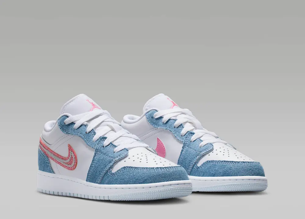 Giày Nike Air Jordan 1 Low SE GS ‘Denim Sequin’ HQ2001-400 - Ảnh 4