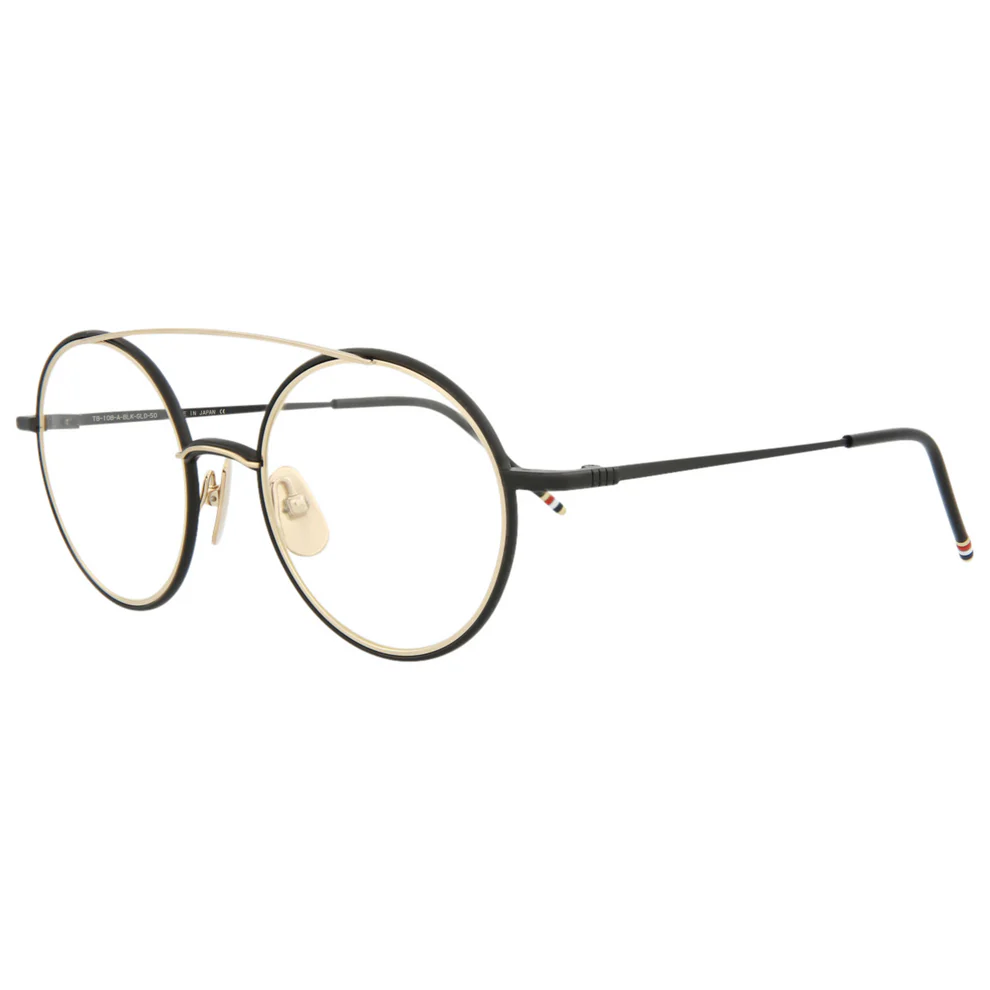 Alternative view of Kính Thom Browne Aviator-Frame Metal Optical 'Black' TB108-ABLKGLD-50
