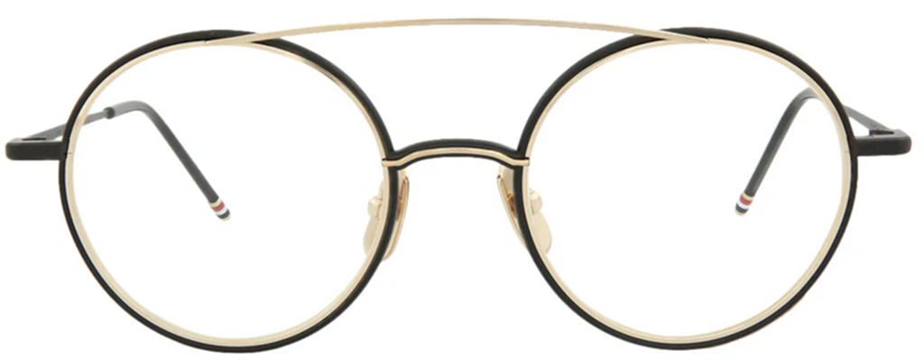 Kính Thom Browne Aviator-Frame Metal Optical 'Black' TB108-ABLKGLD-50