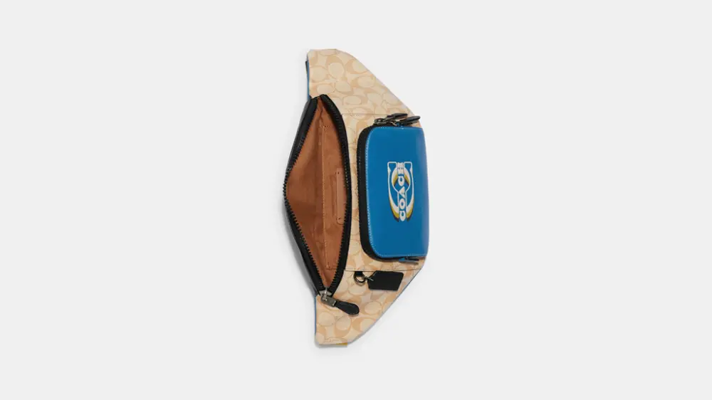 Alternative view of Túi Coach Track Belt Colorblock Signature 'Light Khaki' CH587-QBVFG