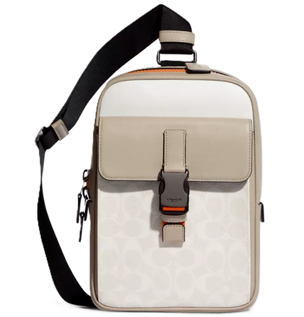 Túi Coach Track Pack In Colorblock 'Gunmetal' C8126-QBTTX