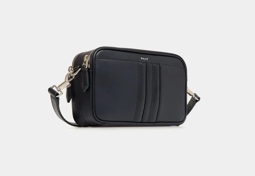 Túi Bally Mythos Crossbody Bag In Recycled Leather 'Navy' 6310496 - Ảnh 3
