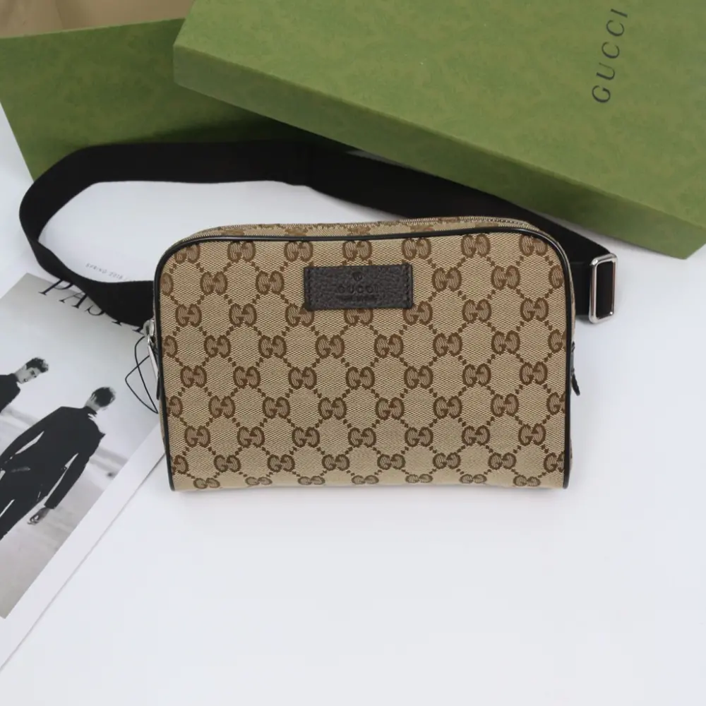 Túi Gucci GG Canvas Waistbag 'Beige Ebonyn' 449174-KY9KN-9886 - Ảnh 3