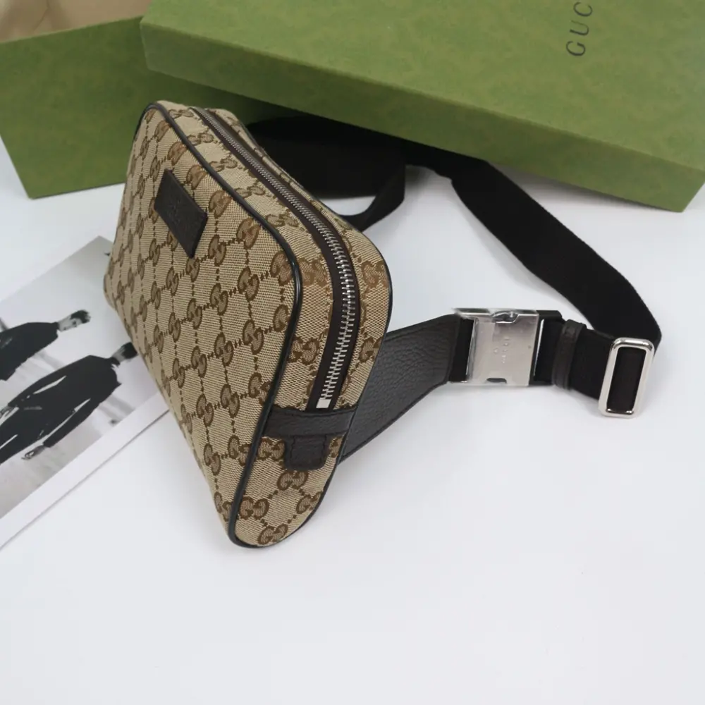 Túi Gucci GG Canvas Waistbag 'Beige Ebonyn' 449174-KY9KN-9886 - Ảnh 4