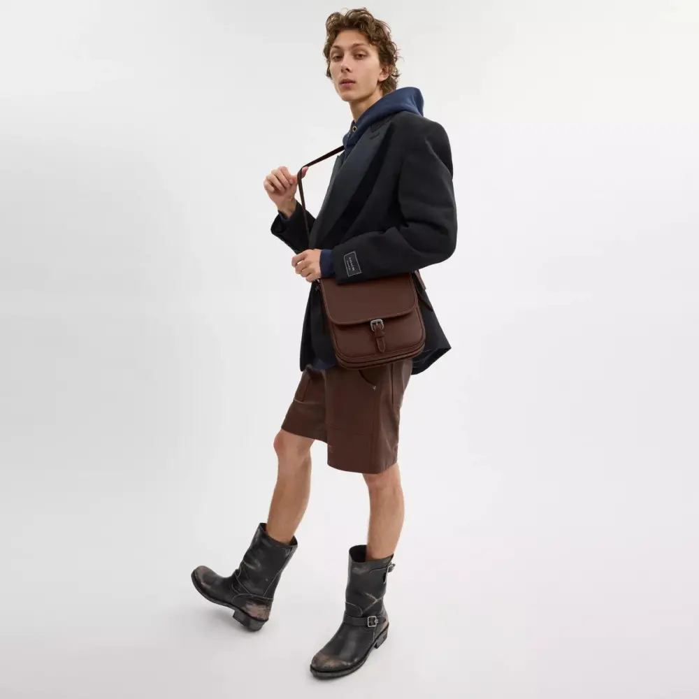 Túi Coach Hitch Flap Crossbody Bag 'Maple' CV979-MPL - Ảnh 6