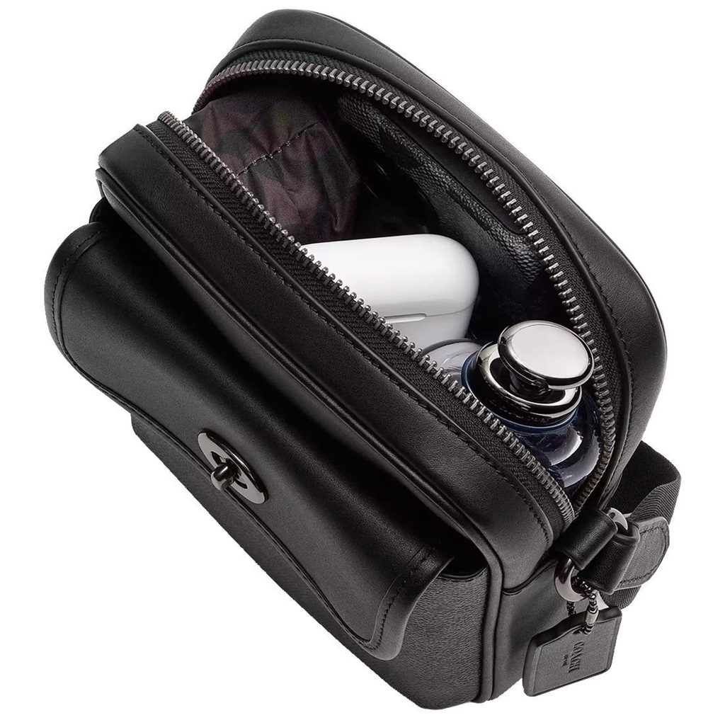 Túi Coach Turnlock Crossbody Bag 'Black' CAJ30-QBMI5 - Ảnh 5