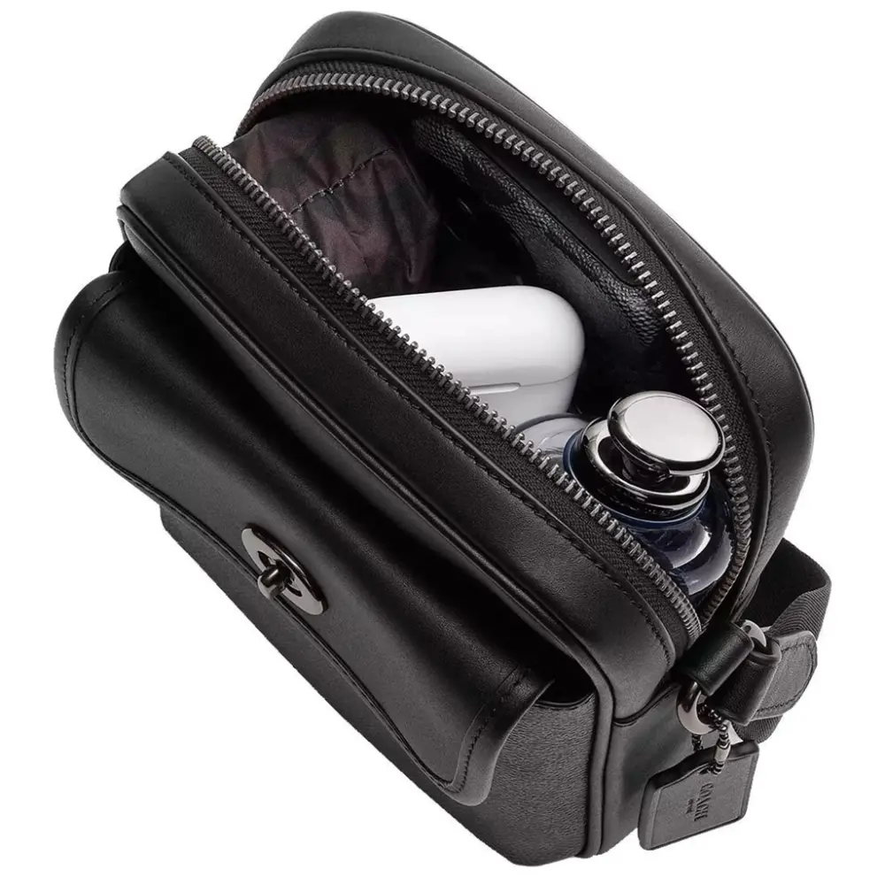 Túi Coach Turnlock Crossbody Bag 'Black' CAJ30-QBMI5 - Ảnh 5