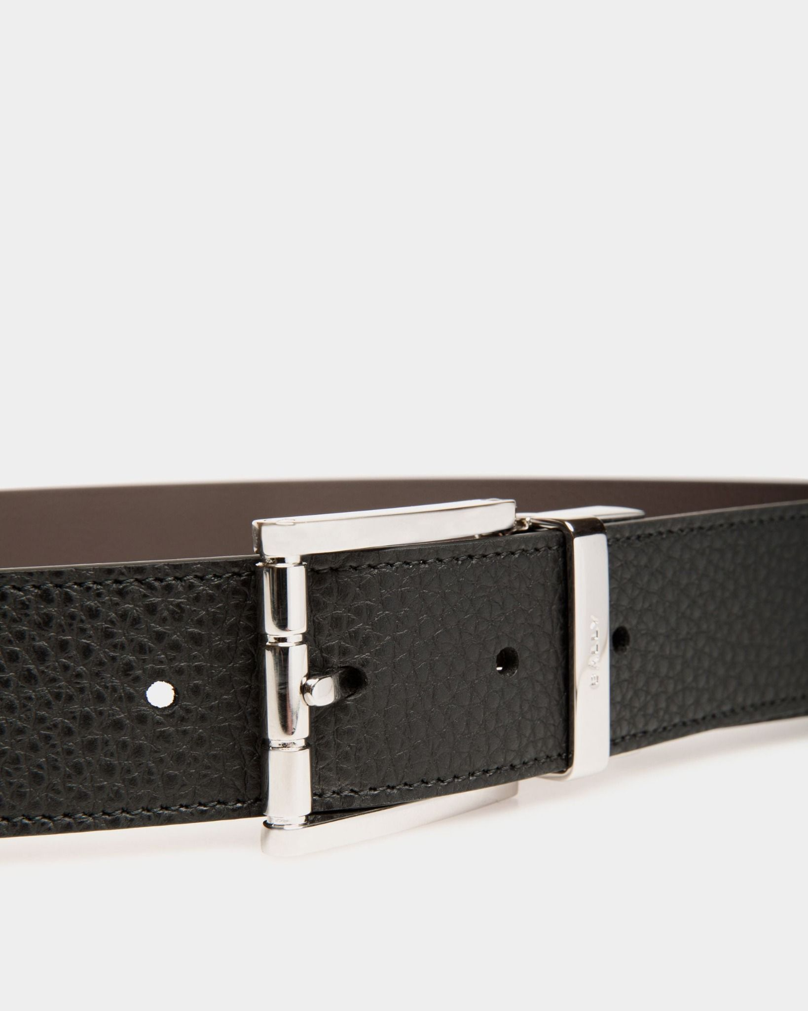 Thắt Lưng Bally Astory 35mm Belt 'Black Brown' 6308116 - Ảnh 3