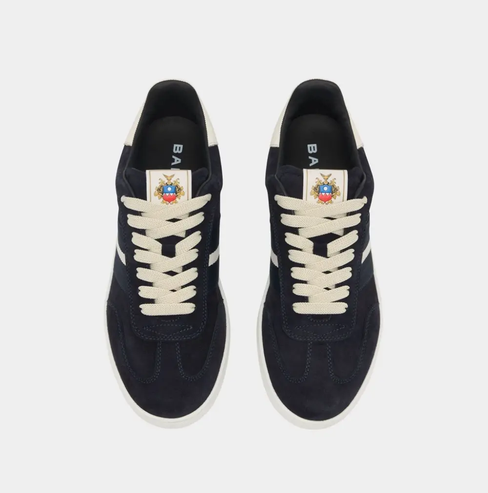 Giày Bally Retro Crest Sneaker 'Navy' 6312252 - Ảnh 4