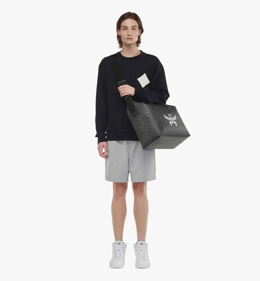 Túi MCM Himmel E/W Tote 'Grey' MMTESAC01ED001 - Ảnh 6