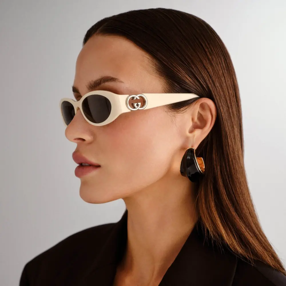 Alternative view of Kính Gucci Oval Sunglasses 'Cream' GG1660S-004