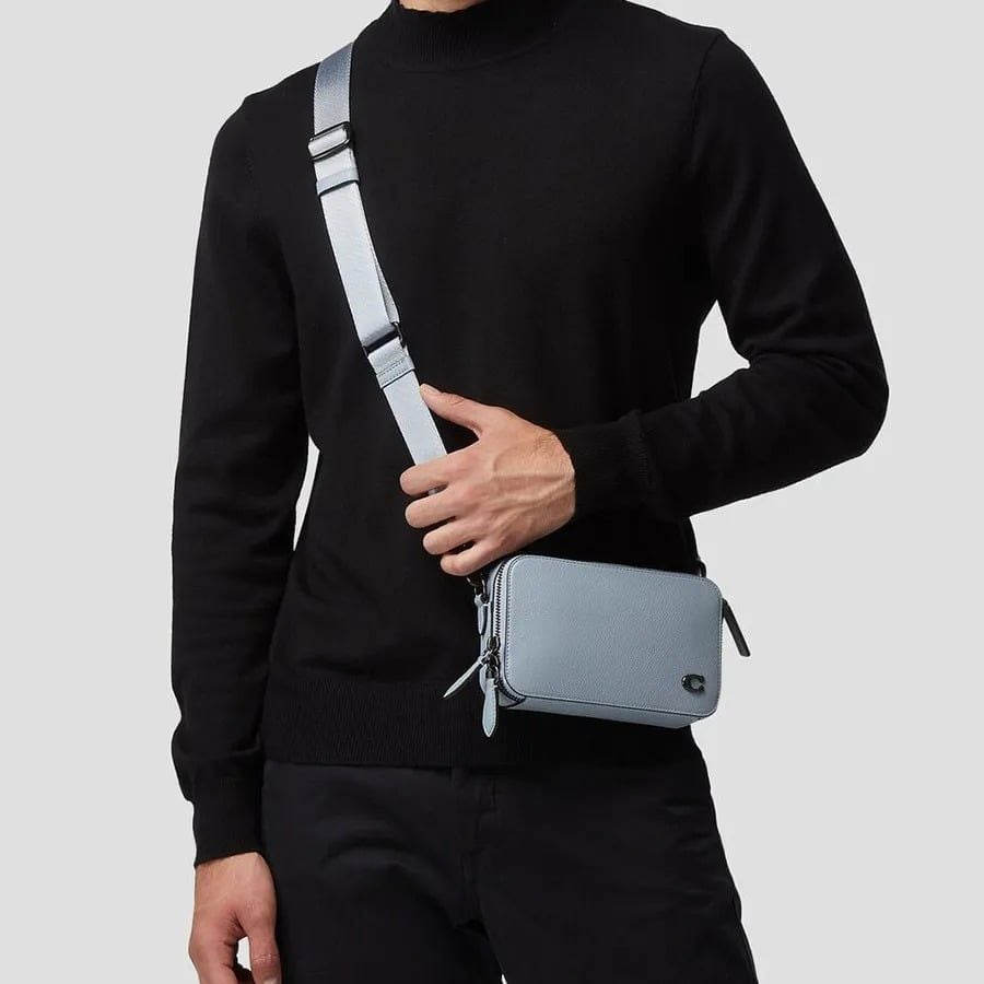 Alternative view of Túi Coach Leather Crossbody Bag 'Blue' CC070-N19