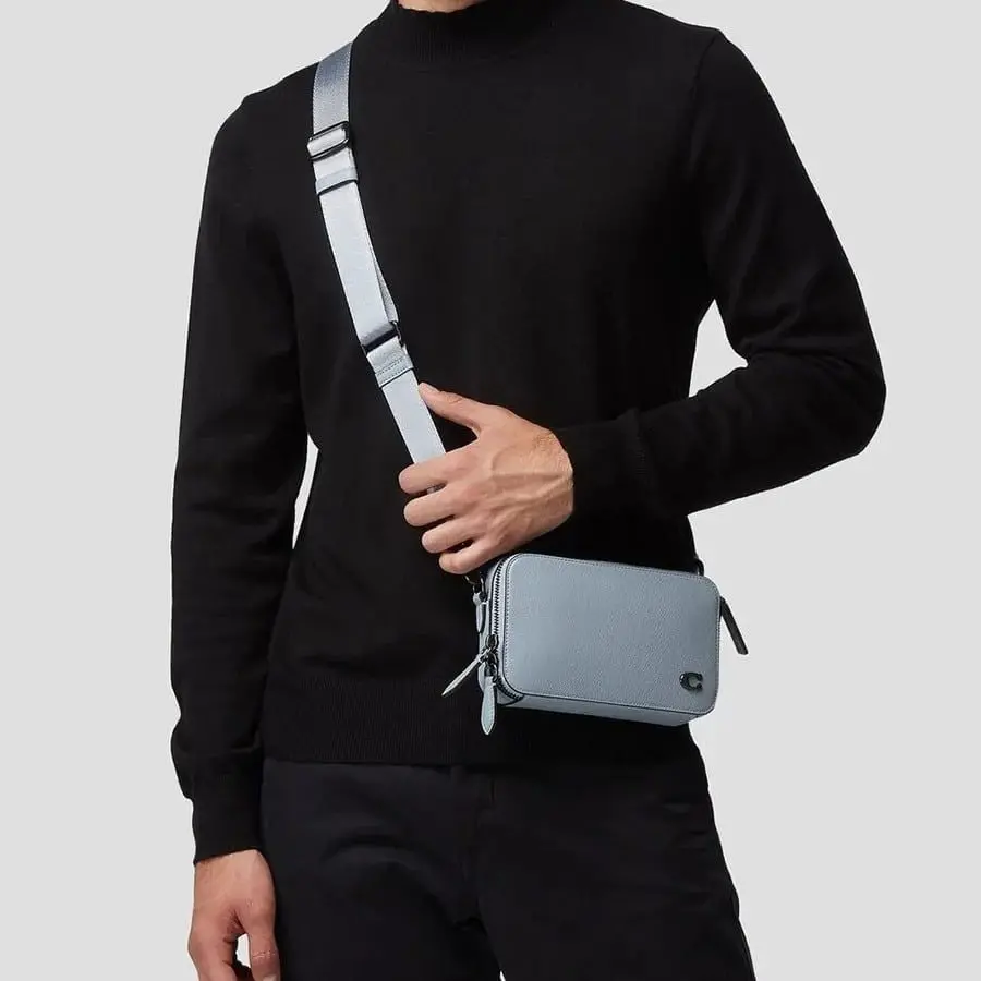Alternative view of Túi Coach Leather Crossbody Bag 'Blue' CC070-N19