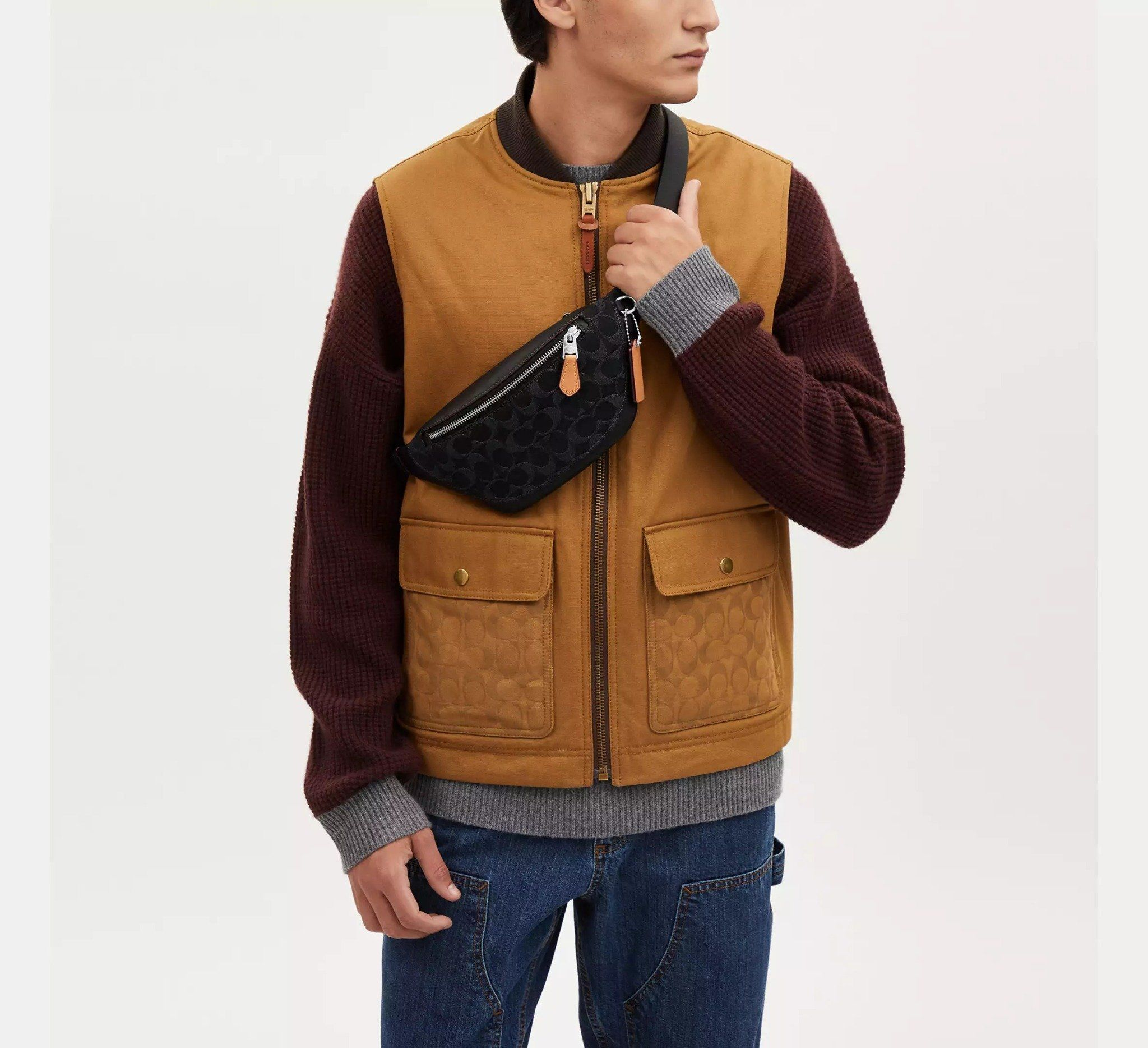 Túi Coach Warren Mini Belt Bag ‘Black’ CO918-SVBK - Ảnh 3