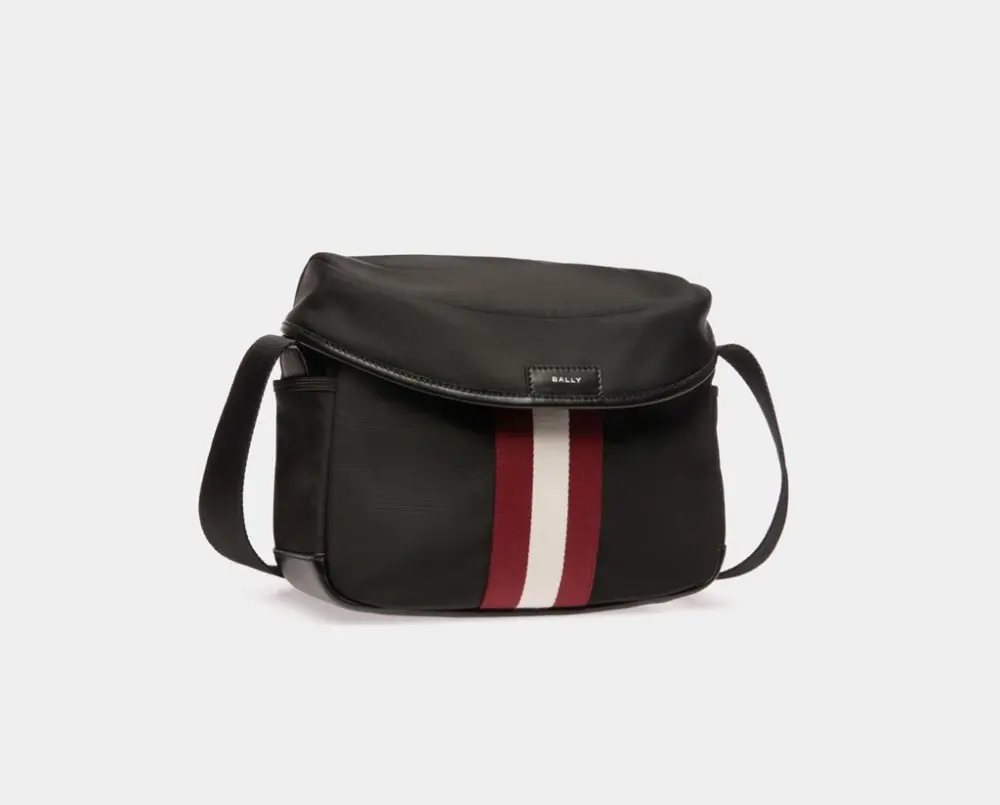 Túi Bally Code Crossbody Bag 'Black' 6308447 - Ảnh 4