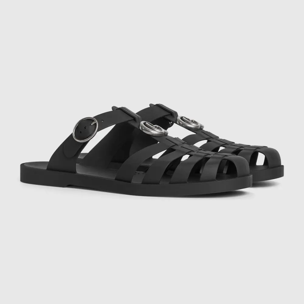 Dép Gucci Double G Mule 'Black' 812582-G8700-1000 - Ảnh 3