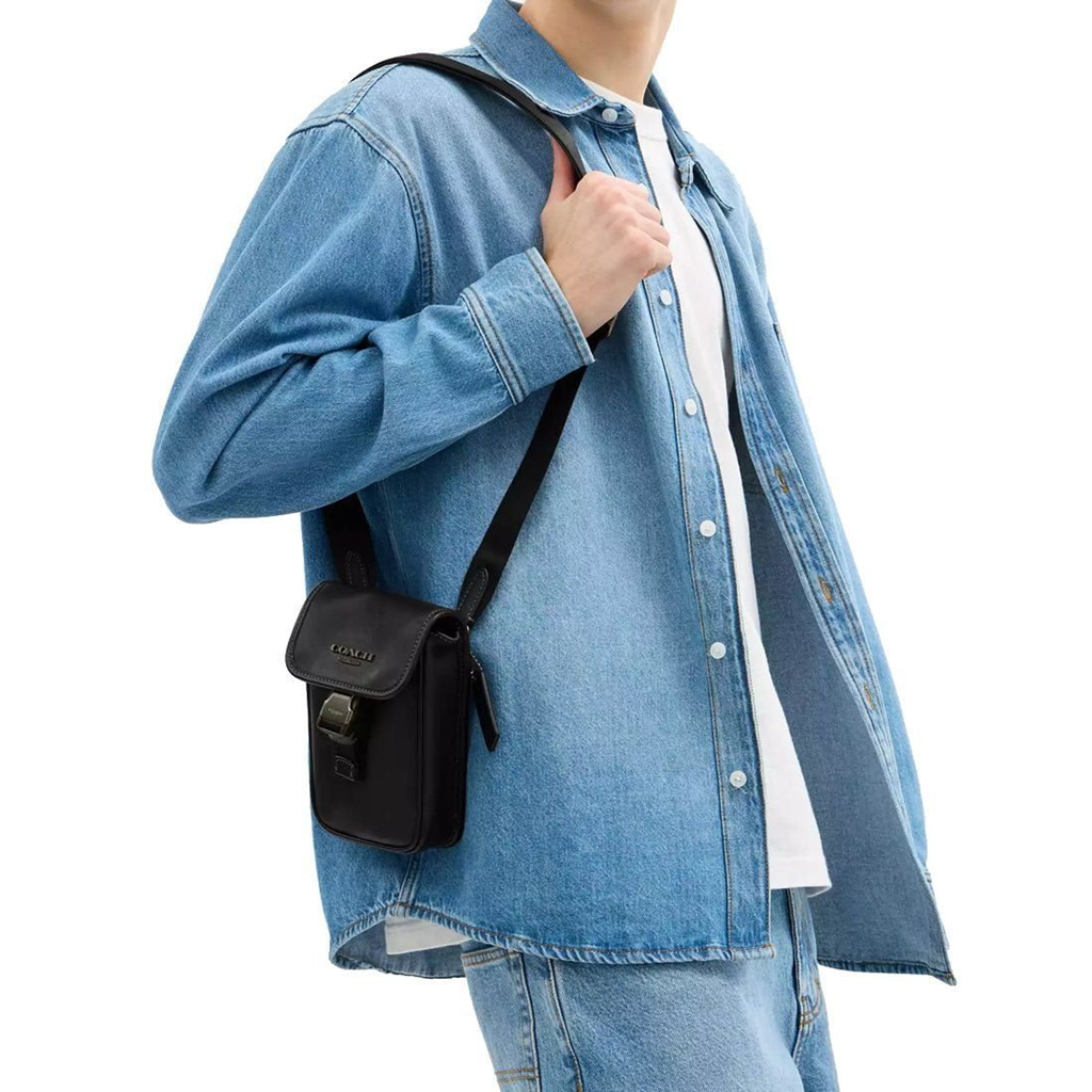 Alternative view of Túi Coach Racer Phone Crossbody Bag ‘Black’ CT886-QBBK