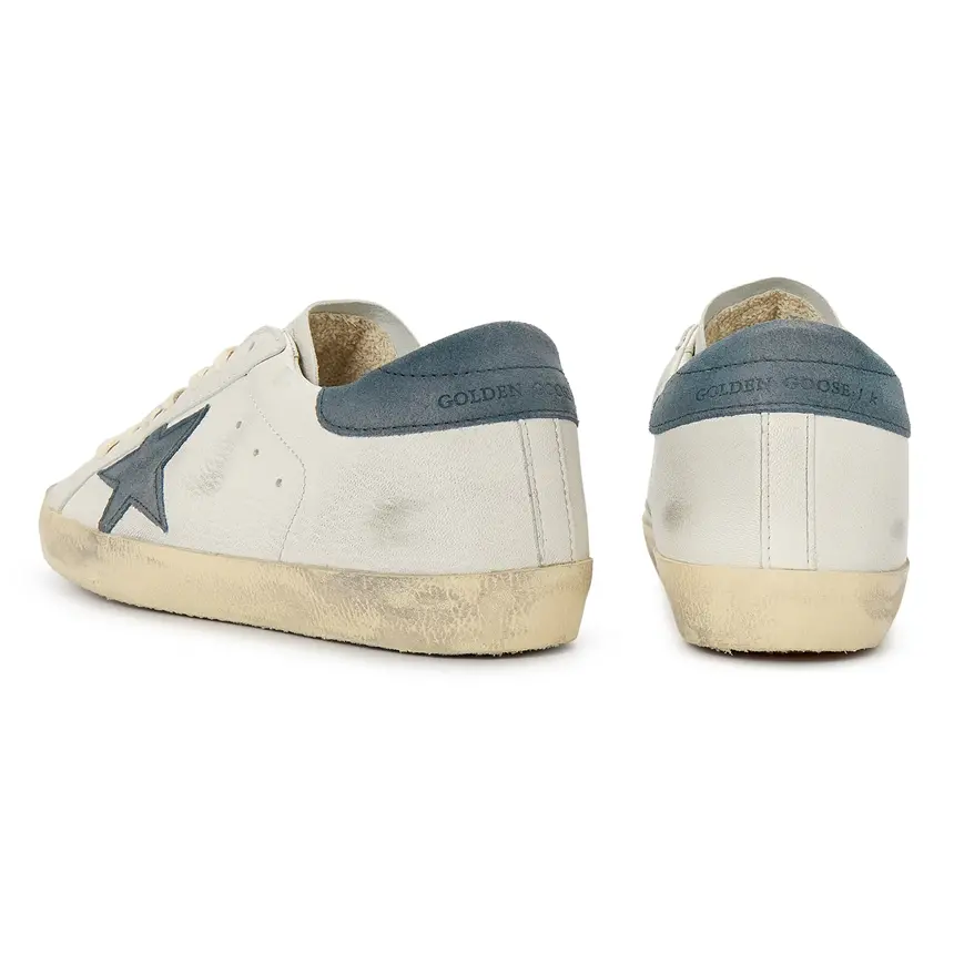 Giày Golden Goose Superstar 'White Blue Suede' GMF00101-F003202-11175 - Ảnh 6