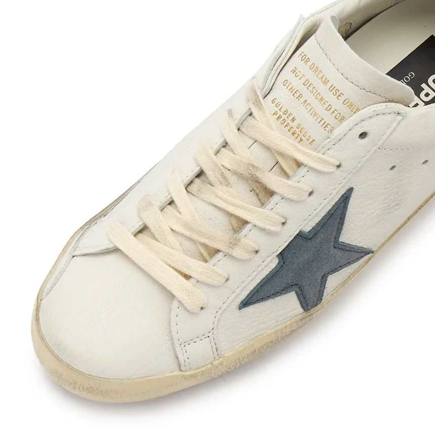 Giày Golden Goose Superstar 'White Blue Suede' GMF00101-F003202-11175 - Ảnh 5