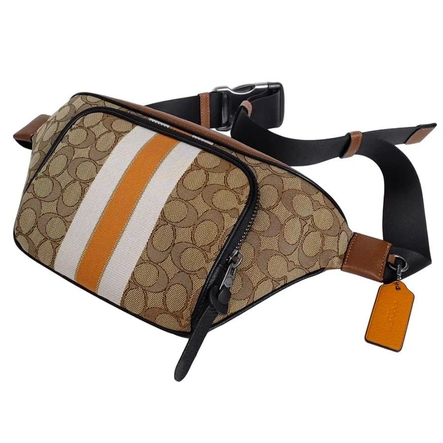Alternative view of Túi Coach Jacquard Thompson Belt Bag ‘Beige’ C5386-QBT0B