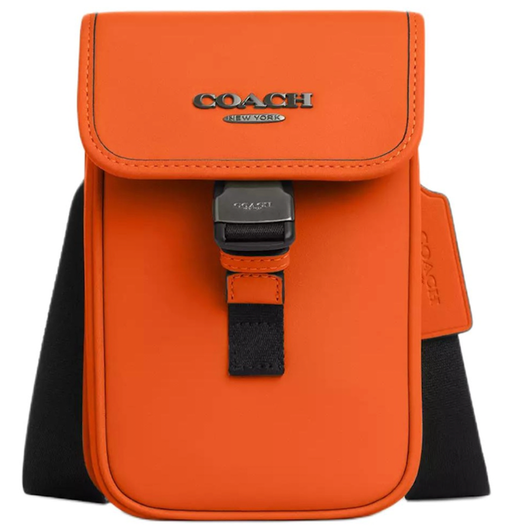 Túi Coach Racer 11 Calfskin Phone Bag 'Orange' CAJ42-QBQSR