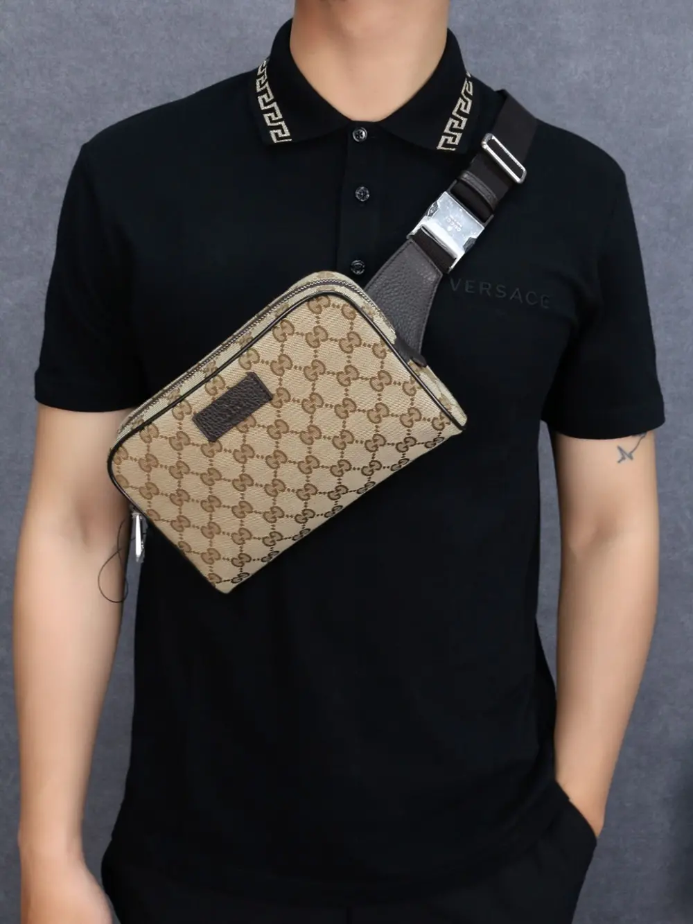 Alternative view of Túi Gucci GG Canvas Waistbag 'Beige Ebonyn' 449174-KY9KN-9886