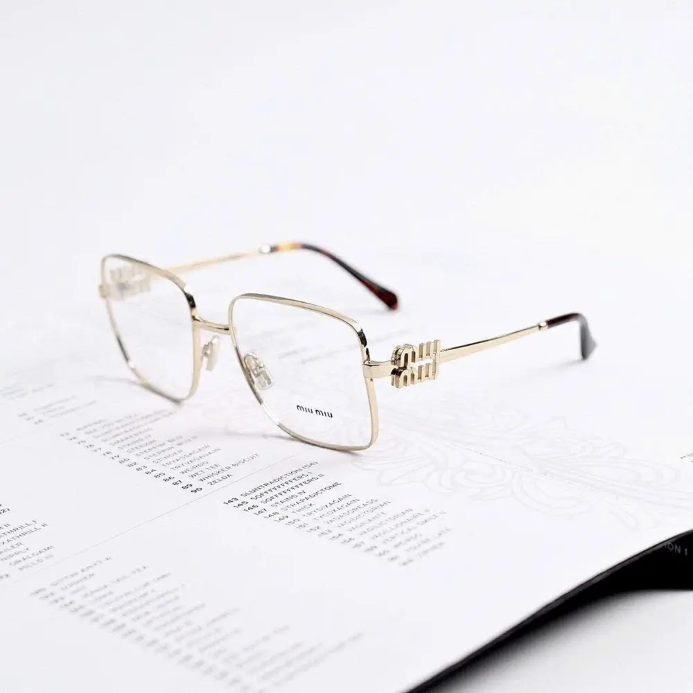 Kính Miu Miu Pale Eyeglasses 'Gold' 0MU-51XV-ZVN1O1 - Ảnh 4