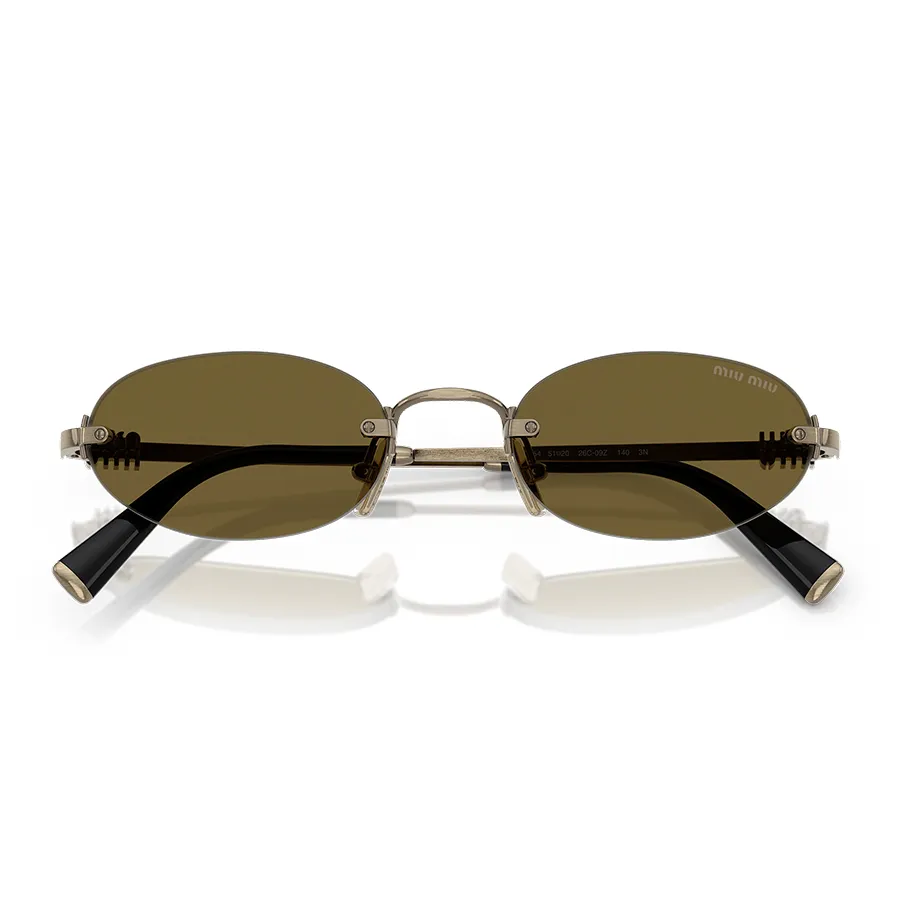Kính Miu Miu Sunglasses 'Dark Green Gold' 0MU-A54S-26C09Z - Ảnh 3
