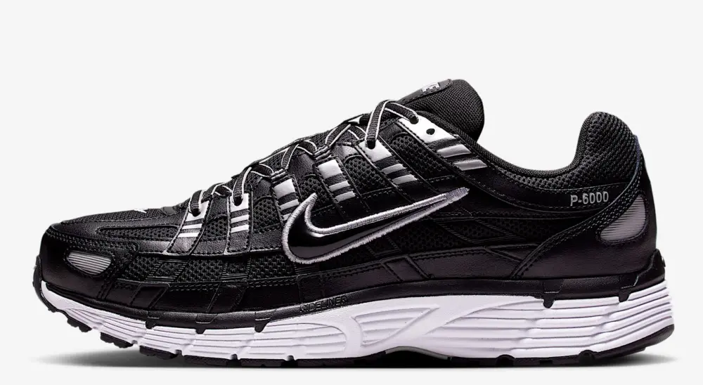 Alternative view of Giày Nike P-6000 ‘Black White Metallic Silver’ CD6404-026