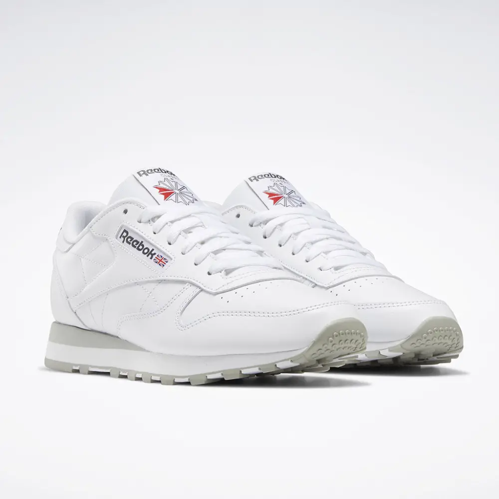 Giày Reebok Classic Leather 'White Grey' 100008789 - Ảnh 4