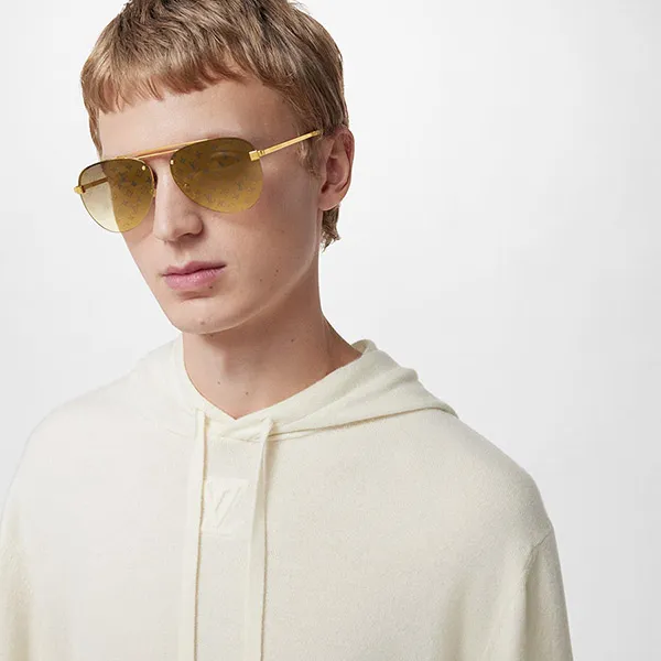 Kính Louis Vuitton LV Clockwise Sunglasses Monogram 'Gold' Z1020E - Ảnh 3